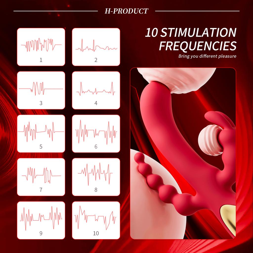 Dildo Rabbit Vibrator for Women G-Spot Orgasm Masturbator Anal Plug Clitoris Stimulator Female Masturbation Sex Toy