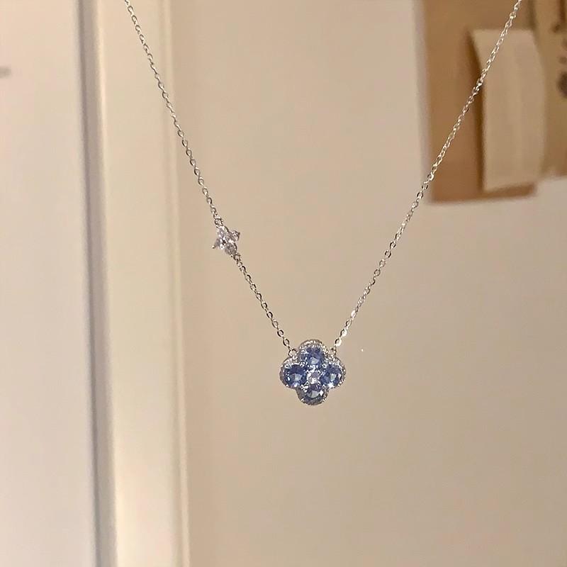 

Four-leaf Clover Zircon Flower Necklace New Arrivalclassyaccessible Luxury Exquisite Fashioneasiest for Match Clavicle Chain