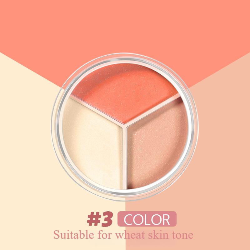 Three Color Loose Powder Honey Powder Pearlescent Matte Oil Control Hard To Take Off Makeup Concealer Makeup Setting Powder
