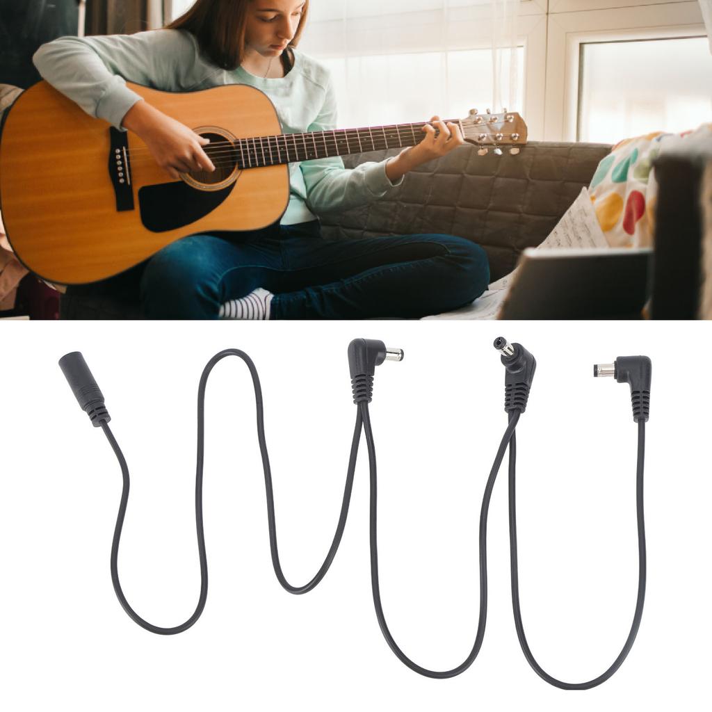 Guitar Pedal Power Supply Cable 1 To 3 Way PVC Copper Core Noise Isolation Effect Pedal Power Adapter Cord