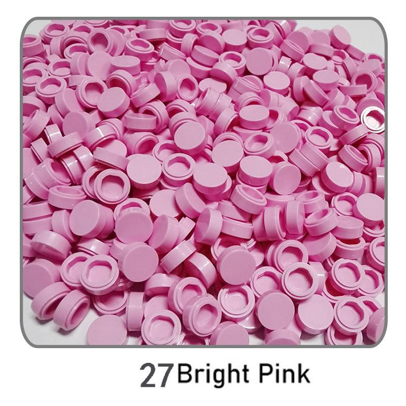 1000 Stück Stadt Bausteine Flache Fliese 1x1 Runde Steine DIY Erleuchten Bausteine Teile 98138 Bausteine für Jungen Mädchen Geschenke Kinder