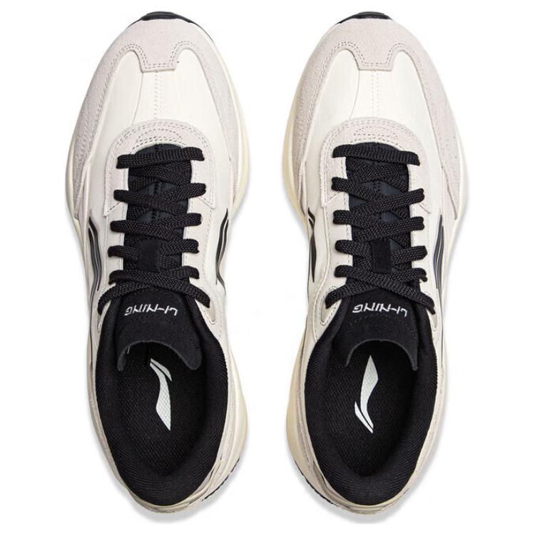LiNing 2.0 Soft Rebound Thick Sole Slimming Shock Absorption Non-Slip Wear-Resistant Increased Height Low-Top Casual Shoes Men Sneaker AGCU279-1
