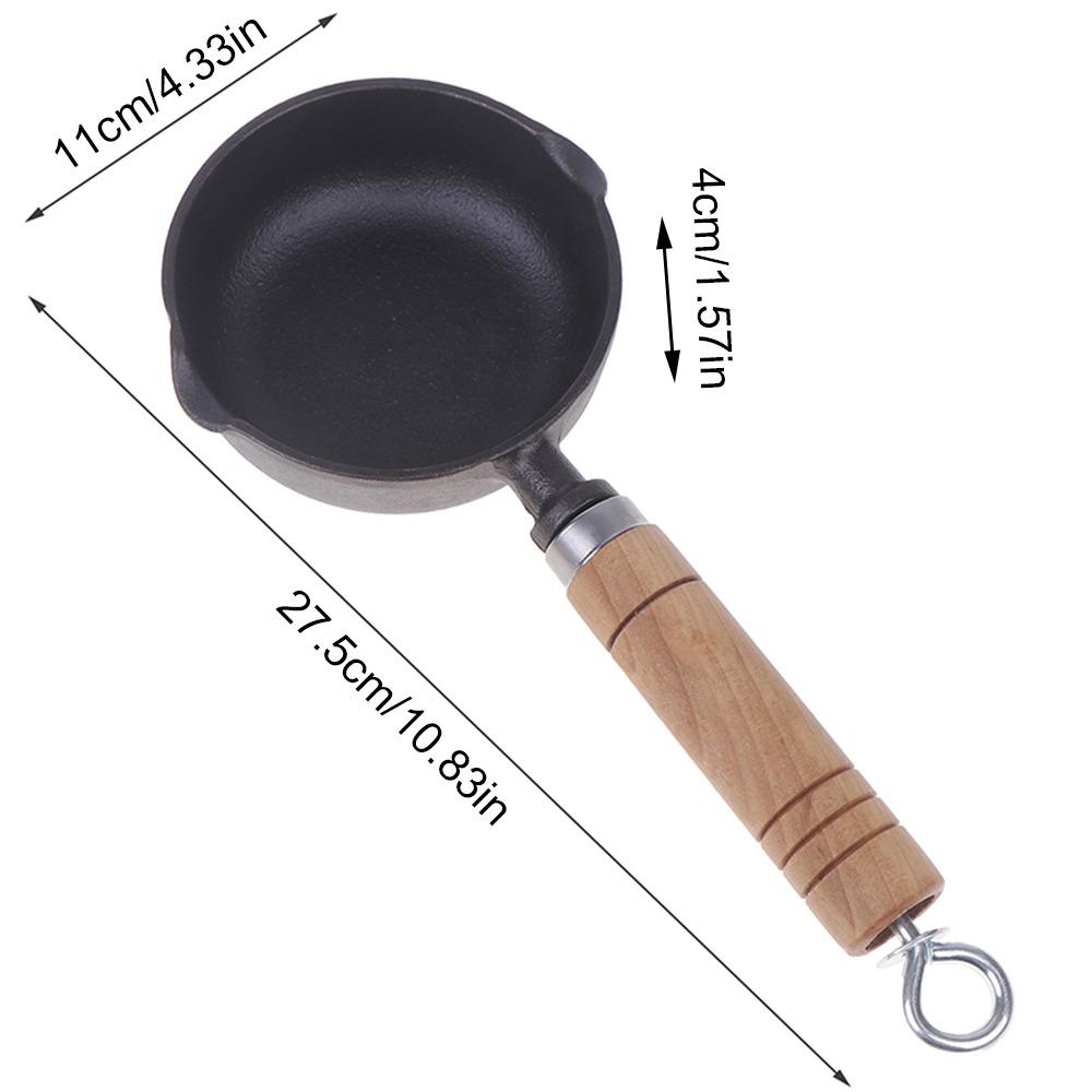 

Утолщенная чугунная мини-сковорода для жарки яиц, двойные носики для слива, мини-кастрюля для приготовления пищи, газовая плита 11*4cm