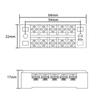 10pcs(5 Sets) 5pcs 600V 15A 5 Positions Double Row Screw Terminal Strip with Cover+5pcs 600V 15A 5 Positions Black Red