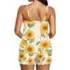 Women’s Printed Tankini Swimsuit Two Piece Set with Adjustable Straps and Soft Tank Top and Shorts for Sport and Beachwear