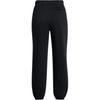 Under Armour Icon Wordmark Fleece Oversized Comfortable Soft Loose Knit Sports Pants Women Bottoms Black 1386503-001