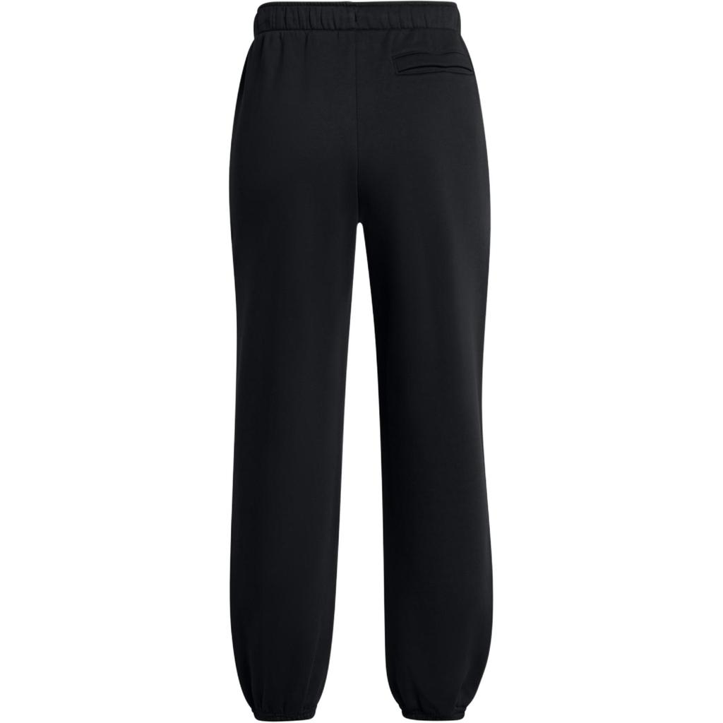 Under Armour Icon Wordmark Fleece Oversized Comfortable Soft Loose Knit Sports Pants Women bottoms Black 1386503-001