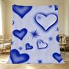 Heart Pattern Flannel Fleece Blanket Soft Cozy Throw, Ideal for Home, Couch Napping, Dorm Bedding, Christmas & Halloween Decoration