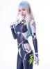 Sexy Full Body Zentai Costume with Back Smooth and Shiny Dance Tights LOST-G Gloves, Zipper, (L, BLACK)