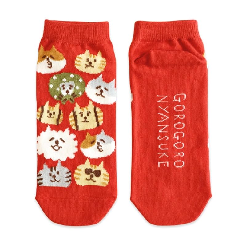 

[MIND WAVE] mind wave cute character socks (JP, number size, 23.0 cm, 25.0 Gorogoro Nyansuke Gather everyone)