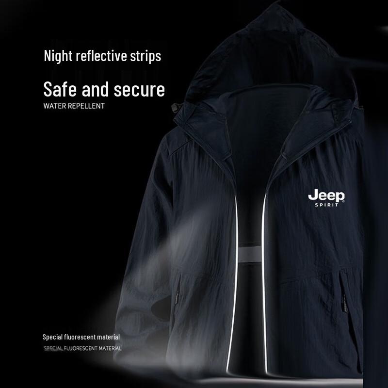 JEEP SPIRIT Men's Hooded UPF50+ Sun Protection Jacket