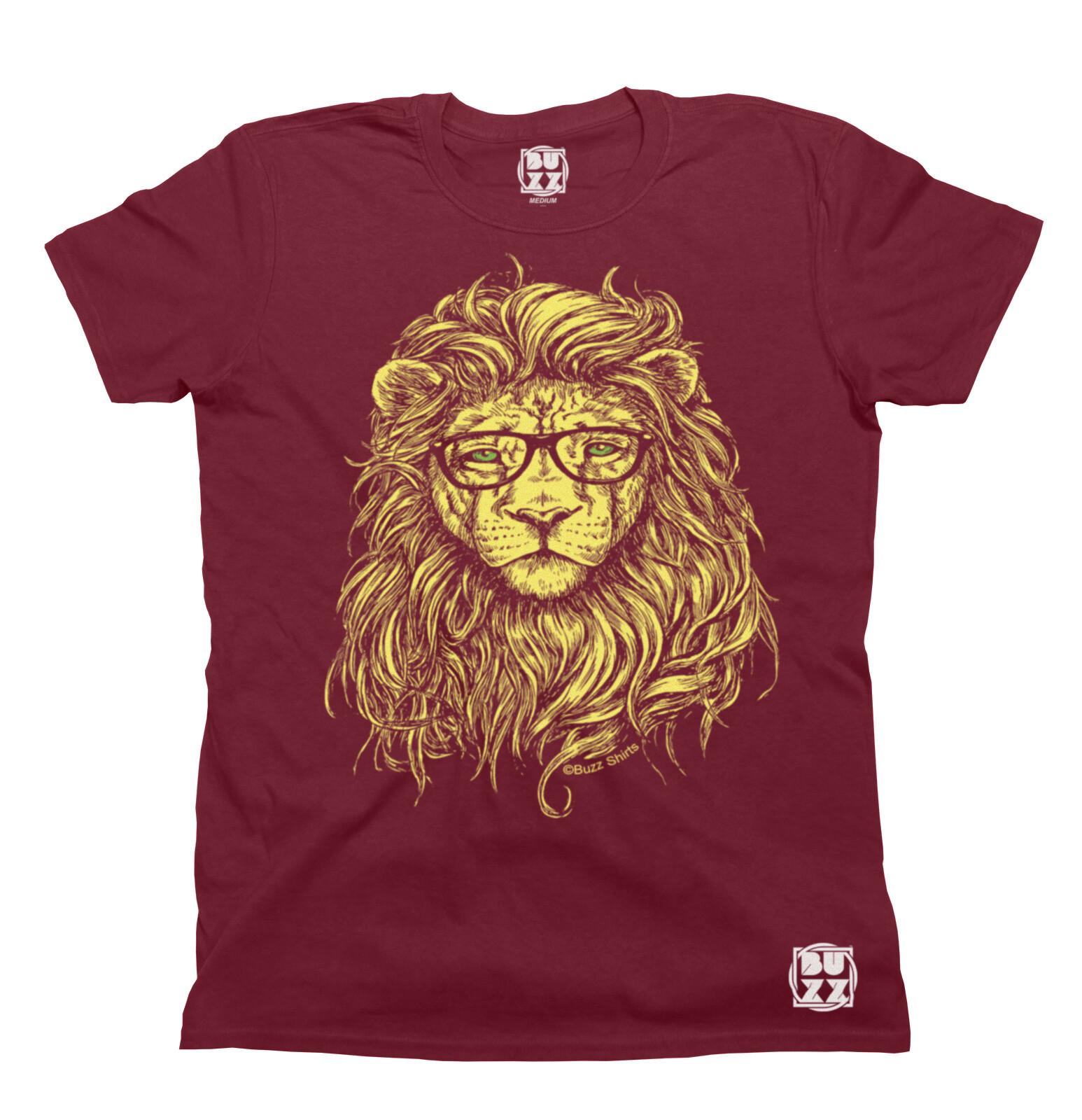 Hipster Lion Specs T-Shirt Mens Womens Tees Top Eco Friendly Unisex Mens Ladies HIPSTER Funny S