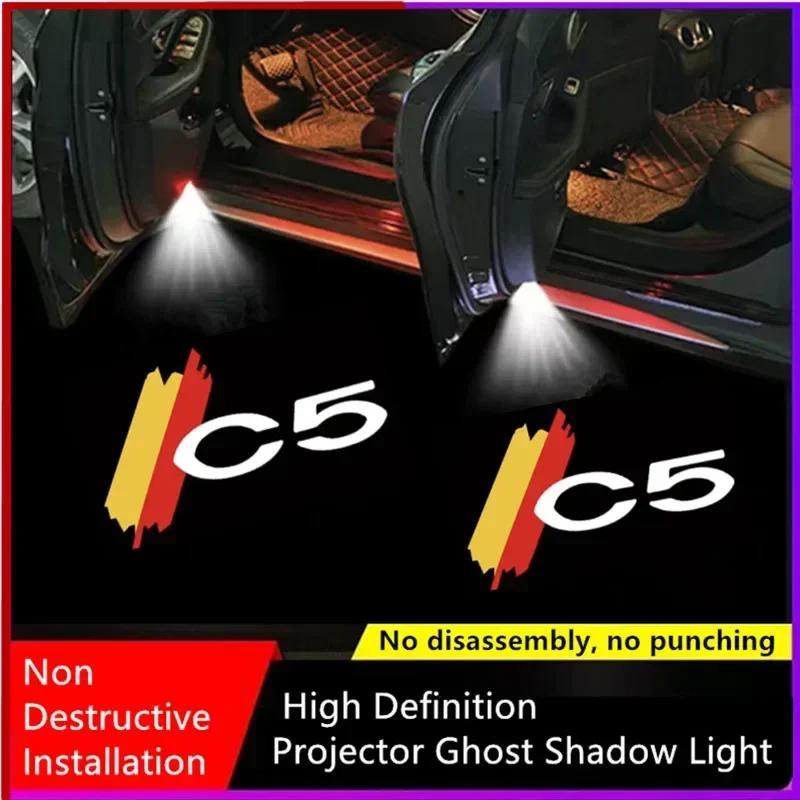 2PCS Wireless Car Door Led Welcome Laser Projector Logo Shadow Light For Citroen C5 2006-2013 C5 II 2004-2008 X7 2010-2017