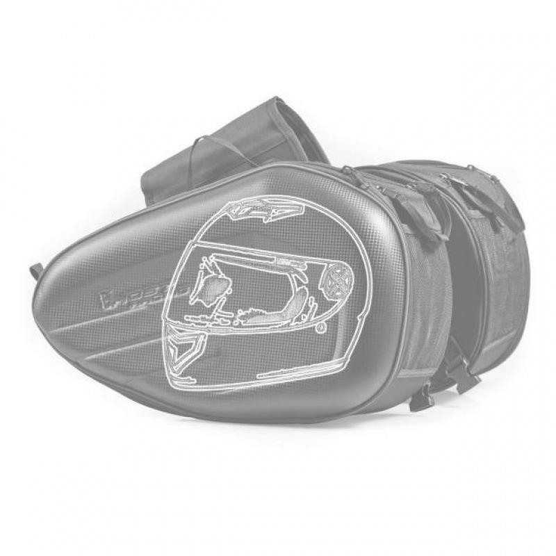 Devil Competition Multi-Functional Motorcycle Saddlebags: Double-Sided Helmet and Travel Bags