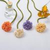 Elastic Band Curtain Tieback Flower Shape Adjustable Window Curtain Buckles Tassels No Punching Curtain Rope Holders Kids Room