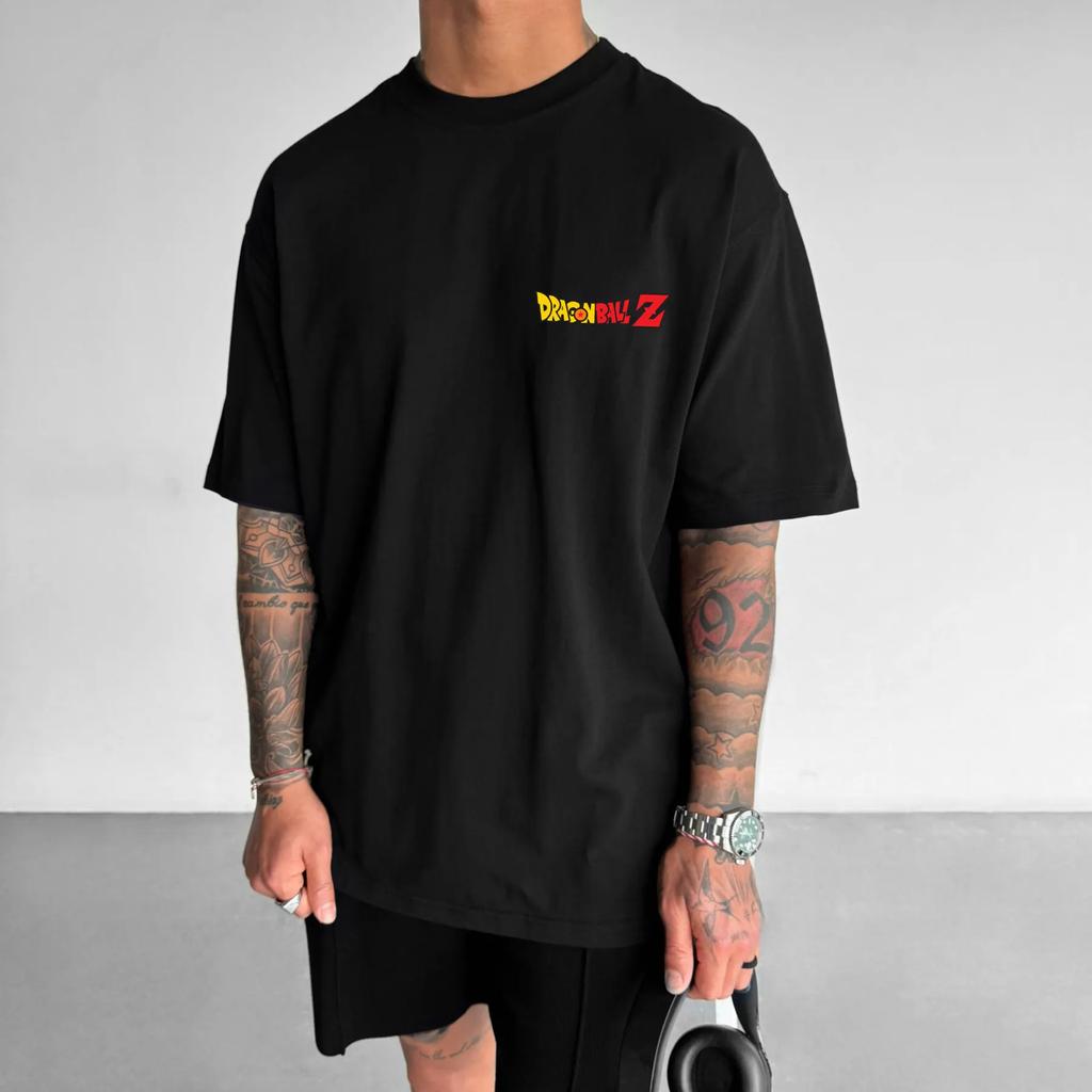 Dragon Ball Japanese Animation GOKU Printed T-shirt Latest Summer Trend Men's and Women's Short-sleeved Cotton Loose Top