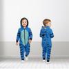 Matching Family Outfits - Striped Print Family Matching Hooded Zip-Up Onesie Loungewear