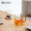 Nanshan Gentleman Deep Space Glass Tea Mug with Filter and Beech Wood Lid, 400ml
