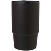 Glass "Carter" 450 Ml Ceramic Mug with Plastic Lid Solid Black
