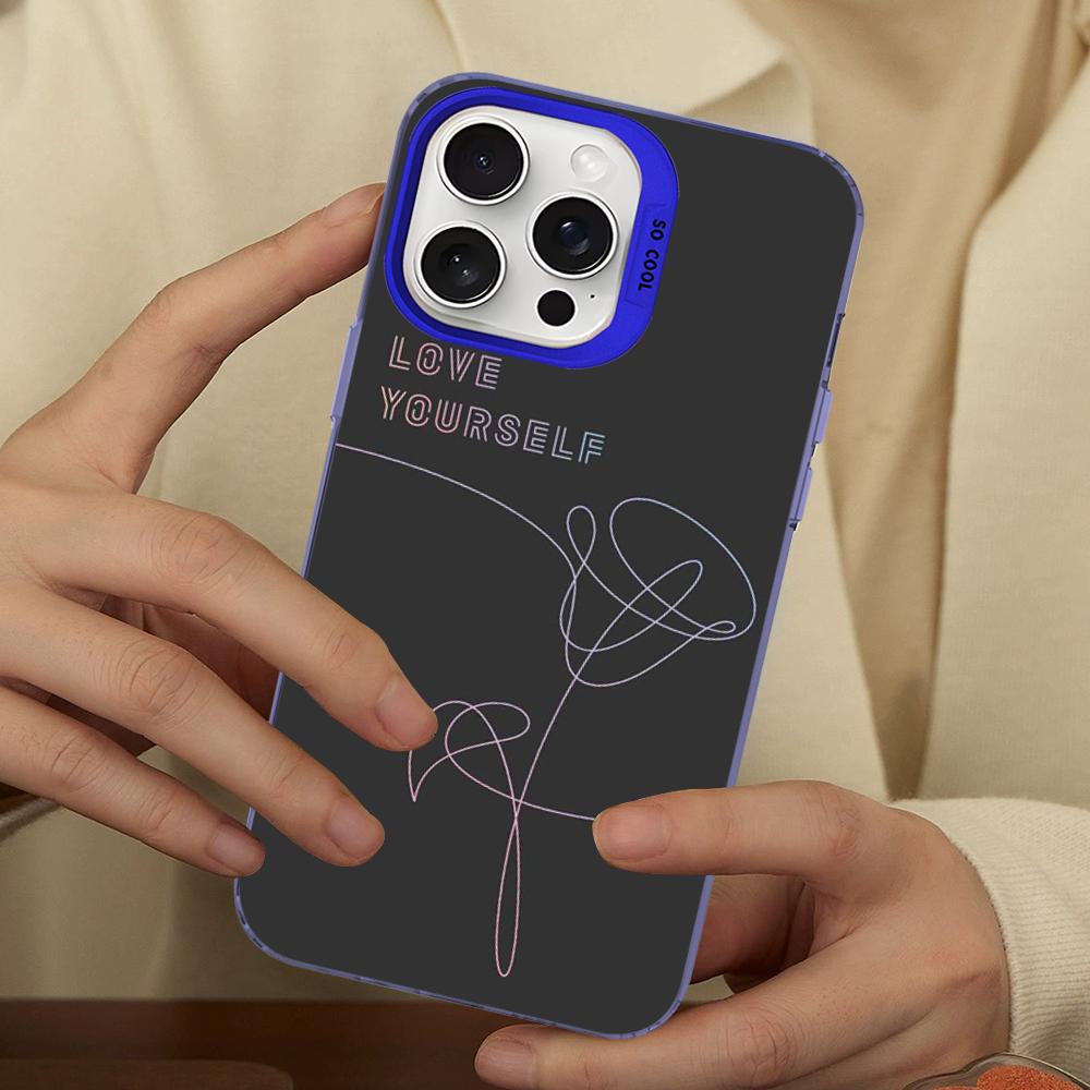Cute Love Yourself Phone Case For IPhone 16 15 14 13 12 11 Pro Max X XR XSMAX 8 7 Plus Matte Shockproof Back Cover