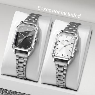 2 stuks/set Dames Zakelijk Horloge Nieuwe Kleine Geurige Stijl Dames Luxe Eenvoudige Wijzerplaat Kwarts Horloge Combinatie Set Doos Niet Inbegrepen
