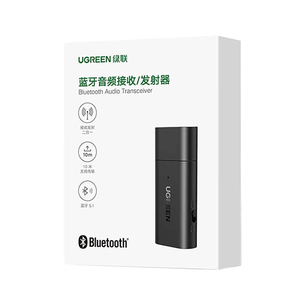 Ugreen Transmitter Sender / Receiver Bluetooth 5.1 Wireless Audio Adapter 3.5 Mm Mini Jack Black (Cm523 60300)