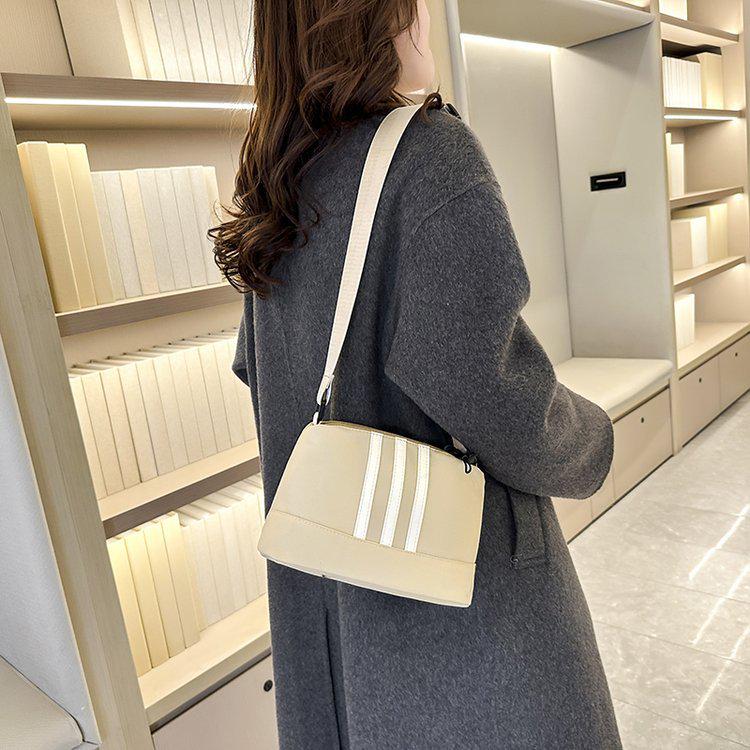 2024 Trendy Twill Stripe Women's Crossbody Multi-Layer Bag - European & American Fashion