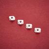 Polygonal Crushed Silver Triangle Spacer Beads: S925 Sterling Silver for DIY Rope Bracelets and Handmade Accessories