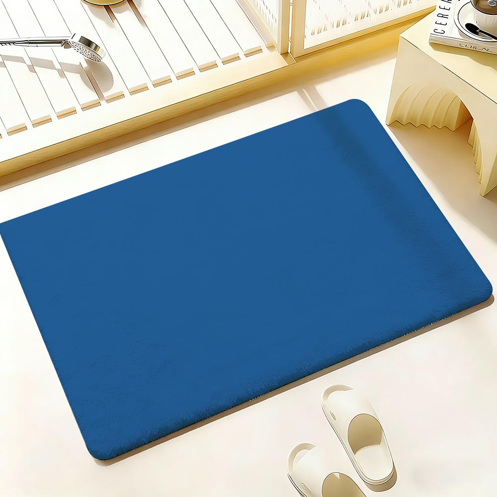 Solid color Floor Mat Bedroom Living Room Flannel Door Mat Non-Slip Home Decor