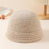 Handmade Crocheted Watermelon Skin Woolen Hat  Women'S Knitted Hat Warm And Thick Ear Protection Hat Solid Color Cold Hat