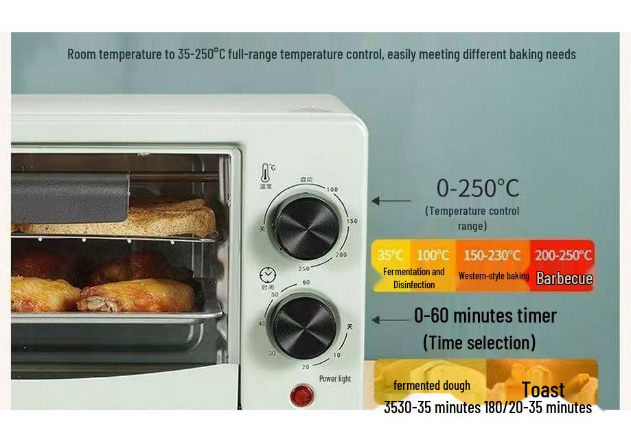 Neuer 12L Multifunktionaler Mini-Elektroofen – Perfektes Geschenk für Backbegeisterte