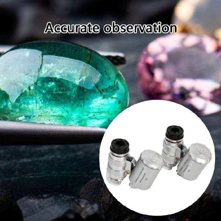 Pocket Size Jewelers Loupe With Protective Case Magnifier Magnifying Glass with LED Light For Stamps Coin Appraisal