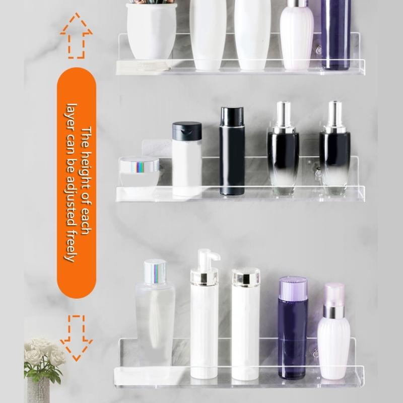 Akrylátové plovoucí police Nástěnný úložný stojan Dětská knihovnička Neviditelné stojany na koření Stojan s displejem Lemy Nástěnné police