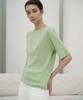Rie 2Color Boat Neck Short Sleeved Knit Top Lg