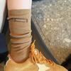 Standard Calf Socks High-End Goods Double-Needle Versatile Solid Color Children'S Letter Fashion Stacking Socks Stockings Tide Socks Season