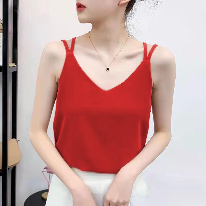 Women's Slim V-Neck Sleeveless Suit Vest - Plus Size Spring/Autumn Outerwear Camisole