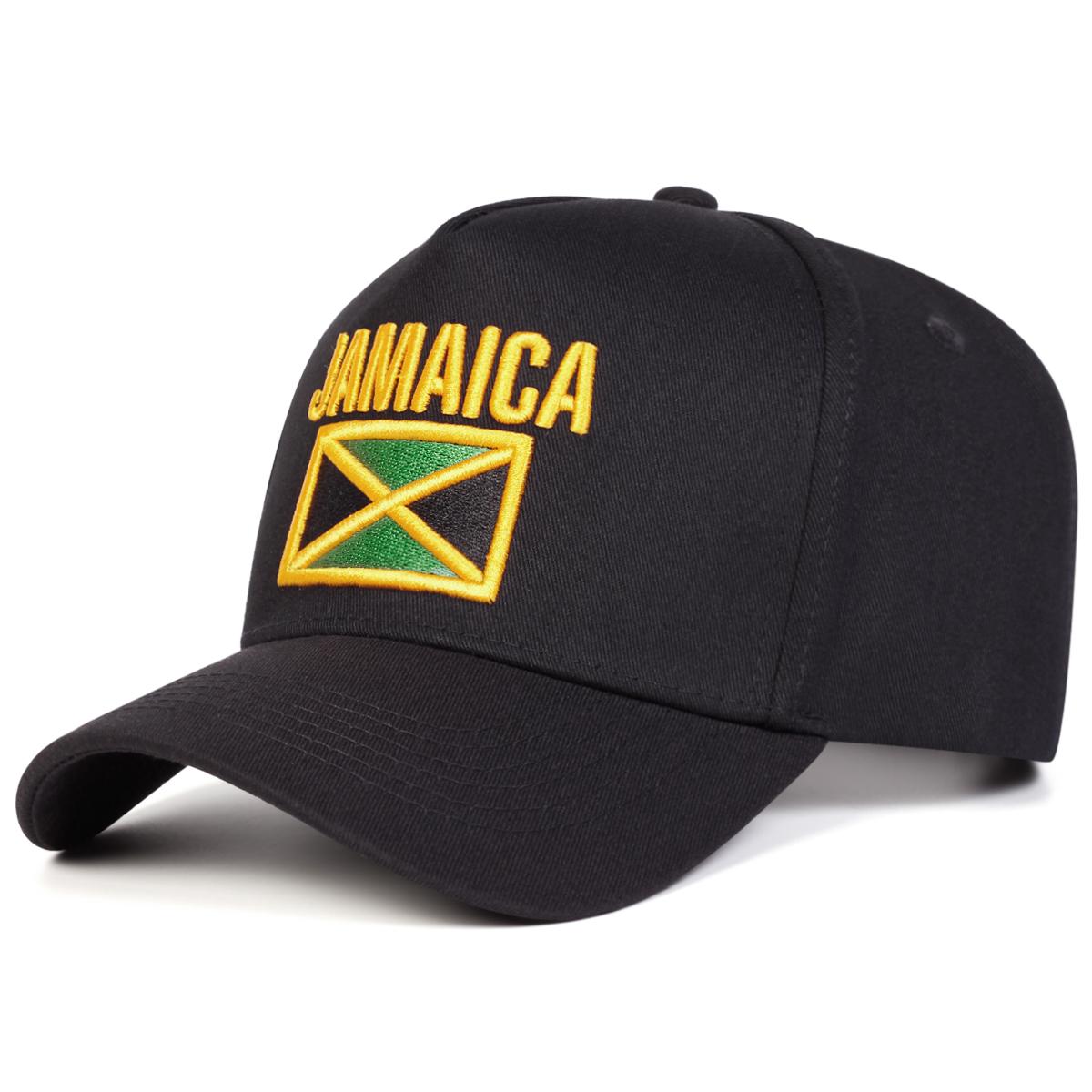 

Унисекс Бейсболки с вышивкой JAMAICA Весна Осень Уличные Регулируемые Повседневные Кепки Кепка от солнца Спортивная Кепка чёрный