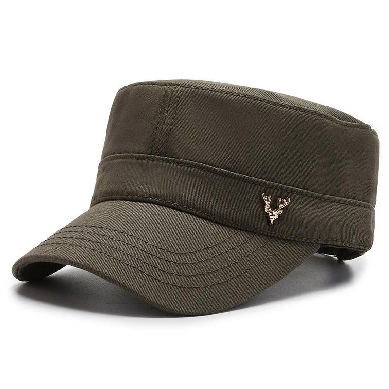 Hat solid color flat top hat spring and autumn fashion short brim visor cap cap casual hat versatile
