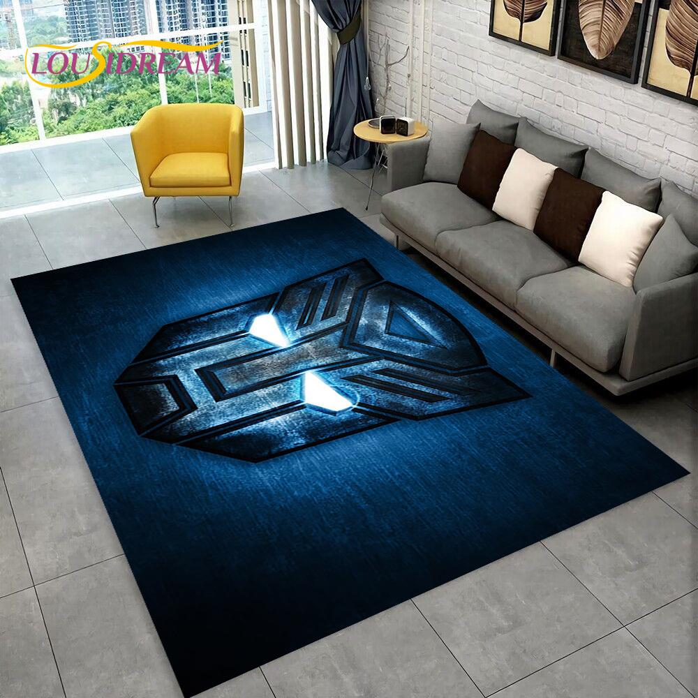Cartoon T-Transformers Autobots 3D Rug Carpet for Living Room Bedroom Home Decor,Floor Mat Non-slip for Sofa Doormat Gift Kids