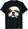 Smoking Shih Tzu Vintage Funny Dog Portrait Humor T-Shirt