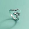 Forest Style Retro Old Snake Shape Irregular Ring Temperament Simple Geometric Ring Adjustable
