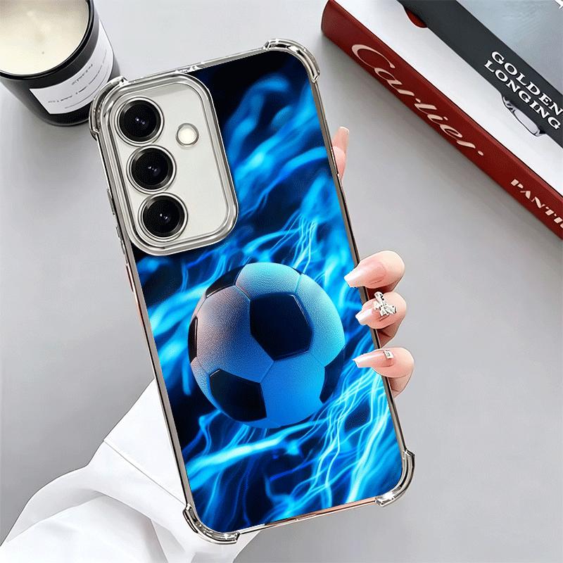 

Football Soccer Ball Design Plating Phone Case For Samsung A17 A07 A37 A57 A16 A56 A15 A55 A14 A54 A13 A53 A26 A36 A25 A35 A24 A Samsung A13