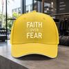 1pc Easy Faith Over Fear Sandwich Baseball Cap Unisex Easy Lightweight Adjustable Outdoor Duckbill Hat Suitable For Concerts Pa