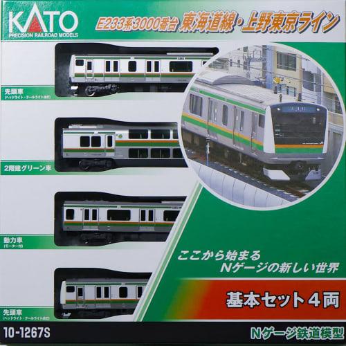 KATO N Gauge E233 Series 3000 Tokaido Line Ueno-Tokyo Line Basic Set, 4 Cars, 10-1267S Model Train