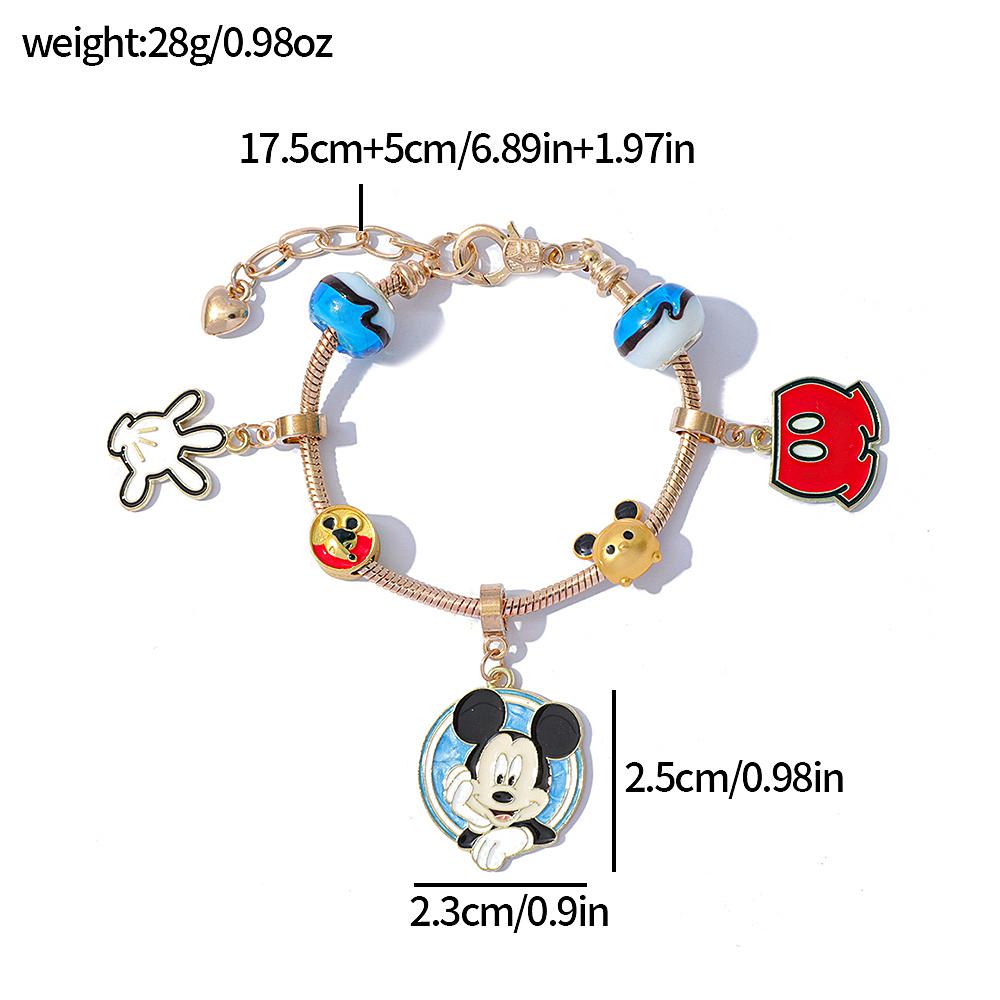 Charms Anime Dessin Animé Disney Bracelet Mickey Mouse pour Femmes Bijoux Mignons Pendentif Accessoires Bracelet pour Filles Cadeau