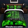 Set Biancheria da Letto Design Monster Energy 1 Copripiumino + 2 Federe Morbido Traspirante Biancheria da Letto per la Casa
