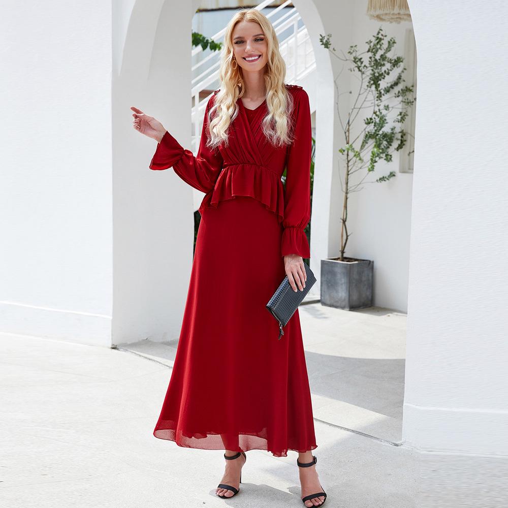 chiffon double layer dress