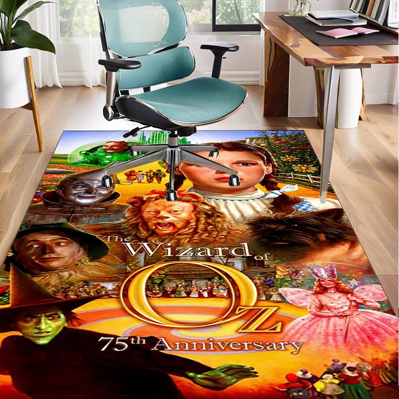 Wonderful Wizard Adventure Office Rug Chair Mat, Game Carpet, Suitable for Front Door, Bedroom, Living Room, Desk, Holiday Gift