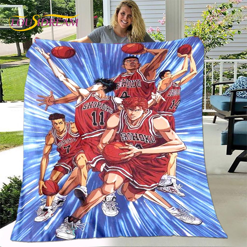 Slam Dunk Anime tegneserie mykt plysjteppe,flanellteppe Dyneteppe for stue soverom Sengesofa Pikniktrekk Bettdecke