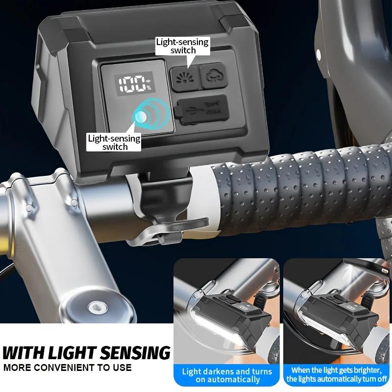 Bicycle Front Light Super Bright Bicycle Light Waterproof Bicycle Head Light 5 Level Dimmable Bike Safety Lamp for Night Riding